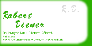 robert diener business card
