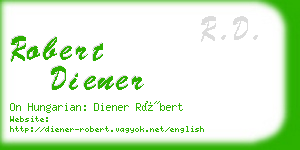 robert diener business card